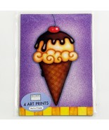 Ice Cream Art Prints Set of 4 Decorate Your Space Each Print 5&quot; x 7&quot; Wal... - $9.56 CAD