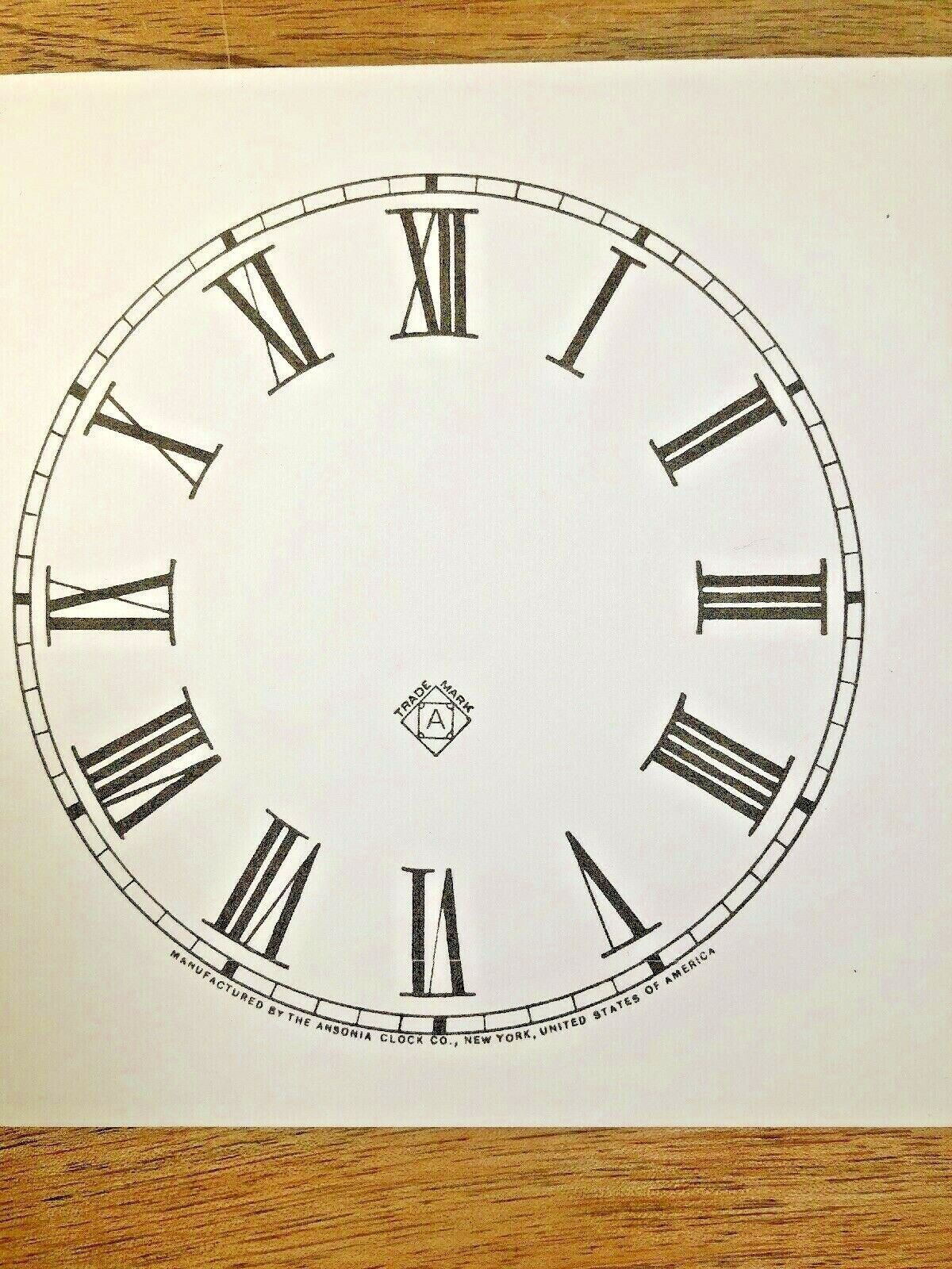 5 Inch Ansonia Clock Replacement Paper Dial             (Lot142) - $6.98