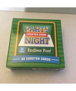NEW Party Coaster Game Night - 8 Games - 30 Coaster Cards - $164.80 MXN