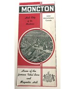 1940&#39;s Moncton New Brunswick Canada Vntage Maritines Travel Brochure Map - $12.82