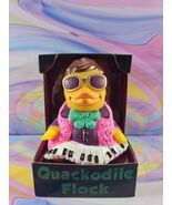 Celebriducks Quackodile Flock Rubber Duck Collectible New in Box Music 70s - $25.21 CAD