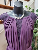 David&#39;s Bridal Purple Polyester Round Neck Sleeveless Long Maxi Dress Size 10 - £144.76 GBP