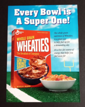 1994 General Mills Wheaties Cereal Box Super Bowl Football Magazine Cut Print Ad - £7.83 GBP