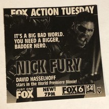 Nick Fury Print Ad Advertisement David Hasselholf TPA19 - £4.74 GBP