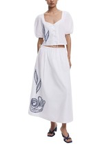 Desigual  Women Skirt - XS White Chic Fashion Designer Midi Skirt - $161.73 CAD