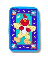 Vintage Sesame Street Elmo Chicken Blanket Fleece Baby Crib Throw 30x43&quot; - £15.67 GBP
