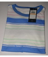 Tommy Hilfiger Boys T Shirt Size 7 NWT Unworn Blue Pink Green Stripe - $14.99