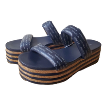 Nautica Shoes Sandals Women&#39;s Various Sizes QW2060 2-2.5&quot; Heels Navy Casual - £35.96 GBP