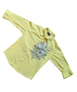 Meztizos Original Shirt Button Mens Sz XL Western Front Up Yellow Crosse... - $21.62 CAD