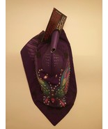 HAIR GLOVE HALF MASK BUTTERFLY AND DECORATIVE STONES (Purple Background) - $18.32