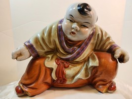 Vintage Hand Painted Ceramic Samurai Warrior Figurine/ Statue Collectible Asian - £188.34 GBP