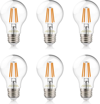 Helloify A19 LED Filament Bulbs, 60 Watt Equivalent, Edison Vintage Dimmable Ene - £13.27 GBP