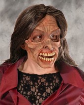 Living Dead Mask Woman Zombie Wig Mean Ugly Scary Creepy Halloween Costu... - £54.34 GBP