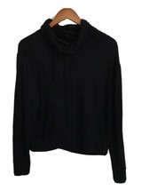 Athleta Womens Sweater Sweatshirt Black Cowl Neck Nirvana Sz Small - £14.30 GBP