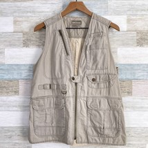 Royal Robbins Vintage 90s Hiking Safari Vest Beige Photographer Mens Medium - $64.35