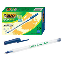 Bic Ecolutions Round Stic Ballpoint Pen 1.0mm 50pk - Blue - £36.89 GBP