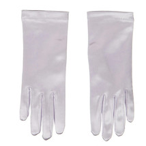 Bridal Prom Costume Adult Satin Gloves Lavender Solid Wrist Length Party... - $10.69