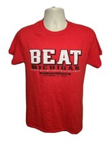 2015 Go Utah Utes Beat Michigan Rice Eccles Stadium Adult Small Red TShirt - £15.92 GBP