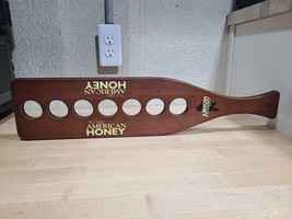 Wild Turkey American Honey Beer Flight Wooden Paddle 24&quot; 7 Holes Mancave... - $325.14 MXN