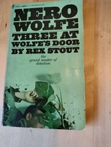 Three At Wolfe&#39;s Door  Rex Stout Nero Wolfe vintage paperback     Free Shipping - $9.50