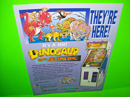 Purple Star DINOSAUR PARK Arcade Game NOS Sales Flyer Pinball Machine Redemption - £17.46 GBP