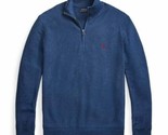 Polo Ralph Lauren Cotton 1/4 Zip Pullover Sweater Rustic Navy Heather XS... - $89.00