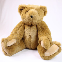 Vintage The Vermont Teddy Bear Company 14&quot; Jointed Plush Stuffed Brown B... - £12.19 GBP