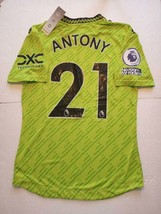 Antony #21 Manchester United EPL Match Slim Green Third Soccer Jersey 2022-2023 - £78.64 GBP