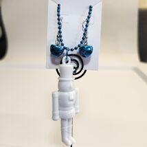 Nutcracker Necklace &amp; Jingle Bell Earrings Set - White and Blue - $3.00