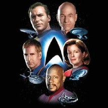 Star Trek Starfleet&#39;s Finest Captains Images T-Shirt, NEW UNWORN - £13.63 GBP