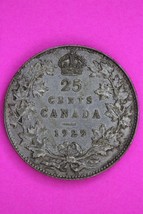 1929 Canada Silver Quarter Scarce Semi Key Date Coin .800 Fine 1/4 Dolla... - $37.56