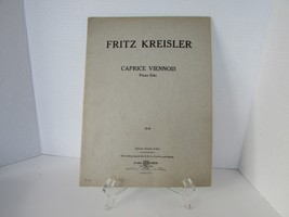 FRITZ KREISLER CAPRICE VIENNOIS PIANO SOLO SHEET MUSIC 1913 CHARLES FOLEY - $73.13 MXN