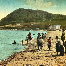 vintage postcard The Shore Bray Beach Dublin Ireland Valentine&#39;s Series 82408 - £6.28 GBP
