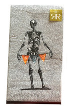 Halloween Paper Dinner Napkins Hand Buffet Towels 32 Pack Skeleton Boo Gray - £14.44 GBP