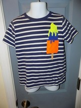 Mini Boden Striped &quot;ICE CREAM&quot; Pocket Short Sleeve T-Shirt Size 4/5Y Boy&#39;s EUC - £14.42 GBP