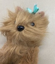 Vintage Plush Dog HR City Toys Small Yorkshire Terrier Puppy Brown 7in Hong Kong - £6.93 GBP