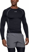 Under Armour Men&#39;s HeatGear Armour Long-Sleeve Shirt 1257468 Black - £35.97 GBP