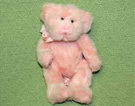 Russ Berrie Luv&#39;ums Pink Teddy Bear 8&quot; Luv Ums B EAN Bag Soft Stuffed Animal Plush - £7.46 GBP