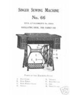 Singer 66 manual Sewing Machine Red Eye Back Mount Treadle  Enlarged Hard Copy - $12.99