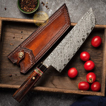 8&quot; NEW NAKIRI CHEF KNIFE JAPANESE DAMASCUS VG-10 STEEL KITCHEN KNIFE CLE... - £116.87 GBP