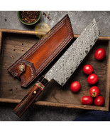 8&quot; NEW NAKIRI CHEF KNIFE JAPANESE DAMASCUS VG-10 STEEL KITCHEN KNIFE CLE... - £114.86 GBP