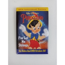 Walt Disney&#39;s Pinocchio 60&#39;th Anniversary Edition VHS DVD Movie Promo Pi... - $157.11 MXN