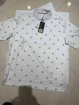 Walter Hagen PALM TREE Polo Shirt Men SZ XXL WHT 11 Majors Golf Performa... - $24.40