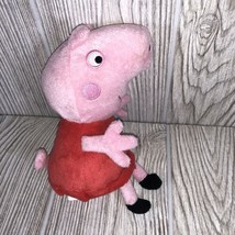 NEW Peppa Pig Plush Toy Stuffed 7” Hasbro Red Dress Stuffed Animal  EUC - £7.12 GBP