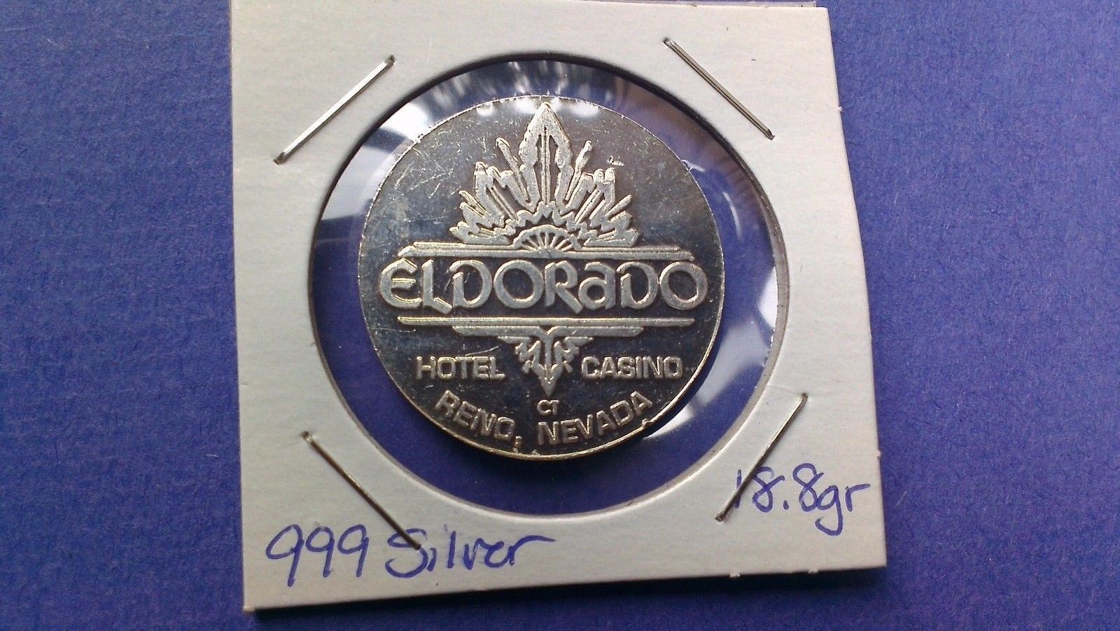 EI Dorado Casino 18.8 Gram .999 Silver Round - £19.77 GBP