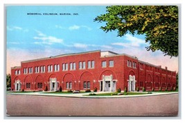 Memorial Coliseum Marion Indiana IN UNP Linen Postcard E19 - $2.63