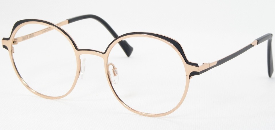 CAROLINE ABRAM GUESS 714 Gold /Black EYEGLASSES GLASSES FRAME 49-18-140 ... - $193.19