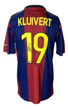 Patrick Kluivert Signé Barcelona FC Nike Football Jersey Bas - £251.13 GBP