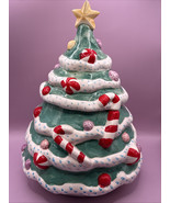 Vintage Christmas Candy Cane Cookie Jar - $9.90