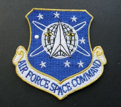 AIR FORCE SPACE COMMAND SHIELD EMBROIDERED PATCH 3.1 INCHES - £4.34 GBP